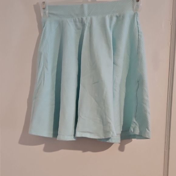 SO Blue and White Stripe Skater Mini Skirt with Elastic Waist size XS - Picture 1 of 5